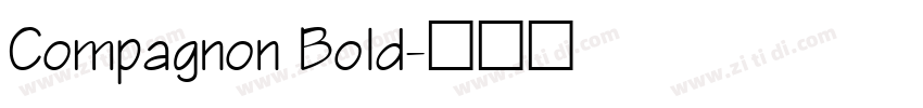 Compagnon Bold字体转换